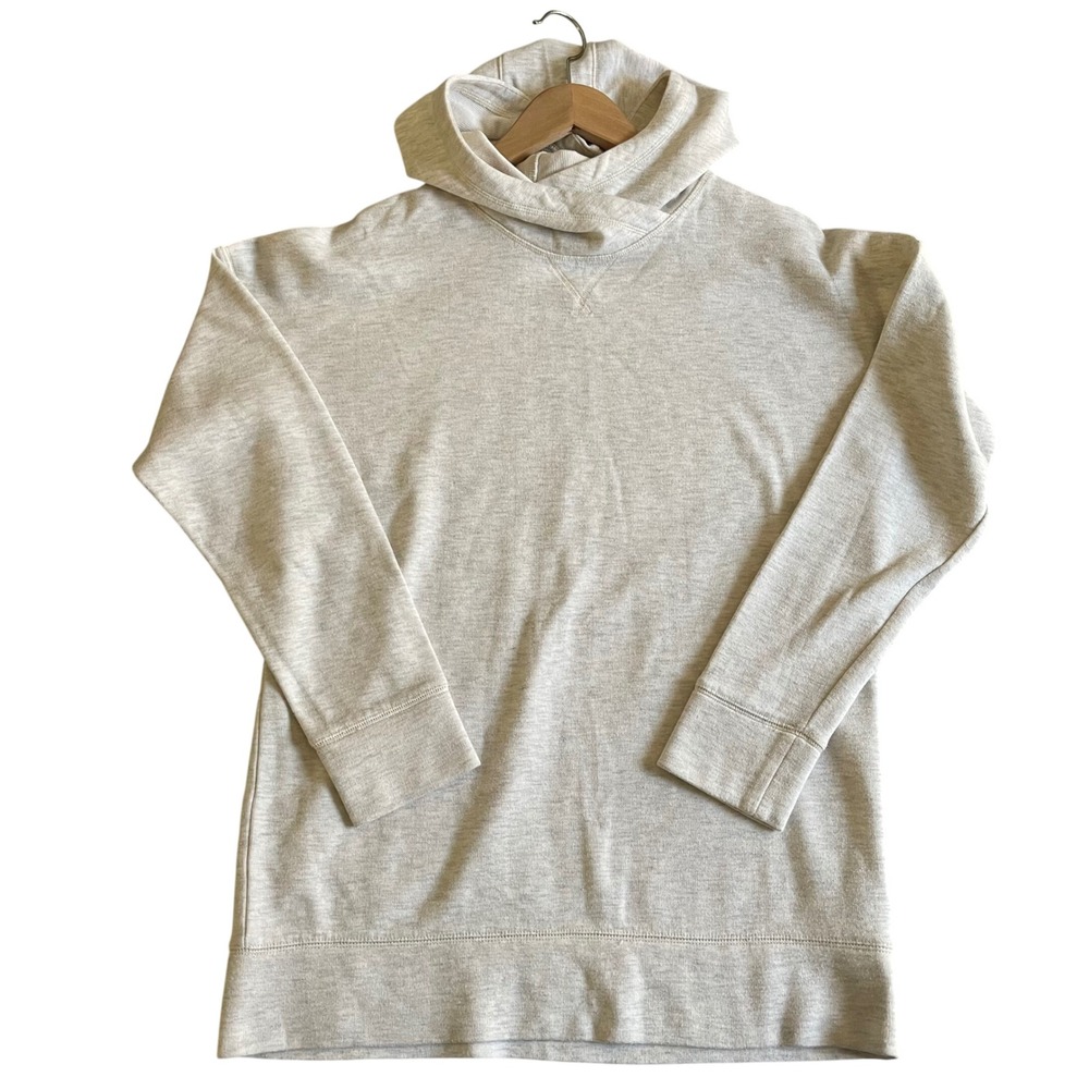 Burton Hixon Pullover Hoodie Women Large Vanilla Oatmeal Heather Athleisure Snow